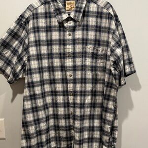 RedHead Blue and White Plaid Casual Shirt